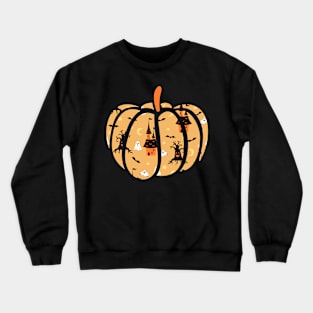 Freaky Trees and Halloween Houses Crewneck Sweatshirt